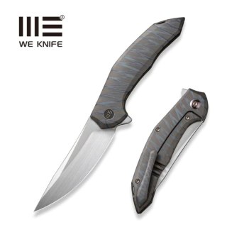 Nóż składany WE Knife Merata LE No 002/200 Tiger Stripe Titanium, Hand Rubbed Satin CPM 20CV by Anton Tkachenko (WE22008A-3) WE Knife