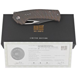 Nóż składany WE Knife Nefaris LE No 020/160 Tiger Stripe Titanium, Hand Rubbed Satin CPM 20CV (WE22040D-4) WE Knife