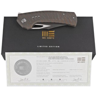Nóż składany WE Knife Nefaris LE No 051/160 Tiger Stripe Titanium, Hand Rubbed Satin CPM 20CV (WE22040D-4) WE Knife