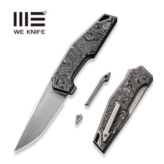 Nóż składany WE Knife OAO Gray Titanium/Aluminum Foil Carbon Fiber, Satin CPM 20CV by Tashi Bharucha (WE23001-1) WE Knife