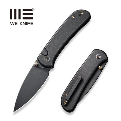 Nóż składany WE Knife Qubit Black Titanium, Black Stonewashed CPM 20CV (WE22030F-1) WE Knife