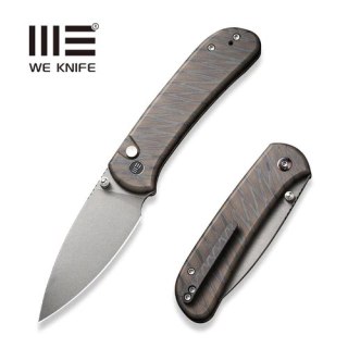 Nóż składany WE Knife Qubit Tiger Stripe Flamed Titanium, Grey Stonewashed CPM 20CV (WE22030F-4) WE Knife