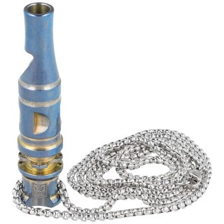 Gwizdek sygnalizacyjny Bestech Whistle Blue/Gold Titanium z łańcuszkiem (BM02A) Bestech Knives