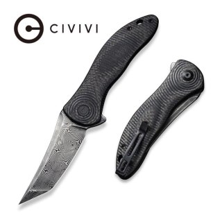 Nóż Civivi Synergy3 Black G10/Twill Carbon Fiber, Black Hand Rubbed Damascus by Jim O'Young (C20075B-DS1) Civivi by WE Knife