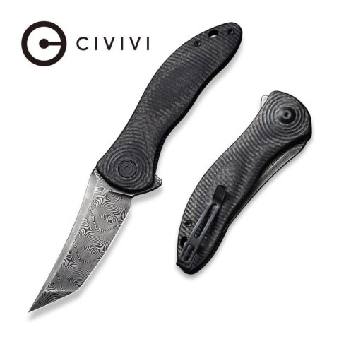 Nóż Civivi Synergy3 Black G10/Twill Carbon Fiber, Black Hand Rubbed Damascus by Jim O'Young (C20075B-DS1) Civivi by WE Knife