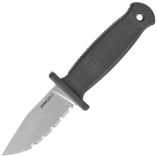 Nóż Demko Armiger 2 Clip Point Black TPR, Satin 4034SS by Andrew Demko (ARM2-4034SS-CP-SERR) Demko Knives