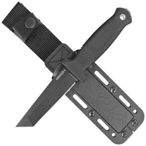 Nóż Demko Armiger 4 Tanto Black TPR, Black Powder Coated 80CrV2 by Andrew Demko (ARM4-80CrV2-BLK-TP) Demko Knives