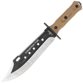 Nóż Third Decor Habitat Constrictor Brown Rubberized ABS, Stonewashed/Satin 420 (H0302) Decor Habitat