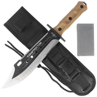 Nóż Third Decor Habitat Constrictor Brown Rubberized ABS, Stonewashed/Satin 420 (H0302) Decor Habitat