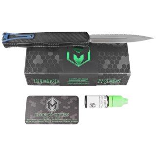 Nóż automatyczny OTF Heretic Cleric II D/E Carbon Fiber/Black Aluminium, P/S Stonewashed Magnacut by Tony Marfione Jr. Heretic Knives