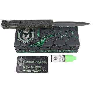 Nóż automatyczny OTF Heretic Cleric II D/E OD Green Aluminium, Black DLC MagnaCut by Tony Marfione Jr. Heretic Knives