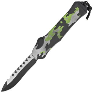 Nóż automatyczny OTF Heretic Hydra R/E Heretic Camo Aluminium, Black/Satin MagnaCut by Tony Marfione Jr. Heretic Knives