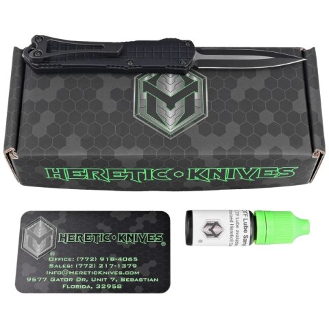 Nóż automatyczny OTF Heretic Manticore S D/E Black Frag Aluminium, Black/Satin MagnaCut by Tony Marfione Jr. Heretic Knives