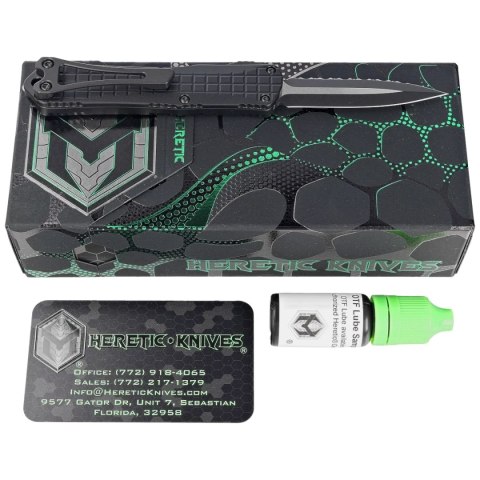 Nóż automatyczny OTF Heretic Manticore S D/E Black Frag Aluminium, P/S Black/Satin MagnaCut by Tony Marfione Jr. Heretic Knives