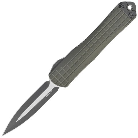 Nóż automatyczny OTF Heretic Manticore S D/E Green Frag Aluminium, Black/Satin MagnaCut by Tony Marfione Jr. Heretic Knives