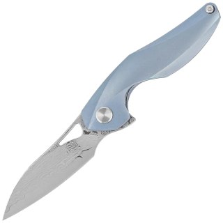 Nóż na szyję Bestech The Reticulan Blue Titanium, Damascus by Elijah Isham (BT1810H) Bestech Knives
