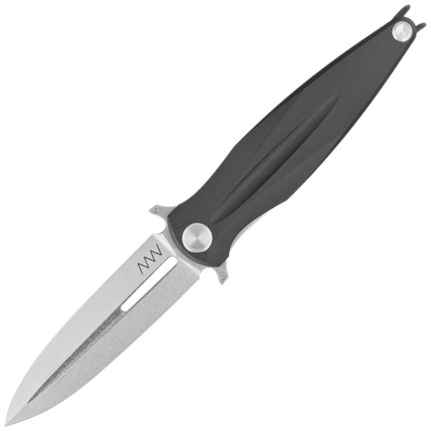 Nóż składany ANV Z400 BB Black Aluminium, Stonewashed Sleipner (ANVZ400-014) ANV - Acta Non Verba Knives