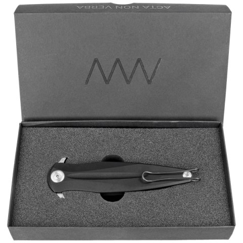 Nóż składany ANV Z400 BB Black Aluminium, Stonewashed Sleipner (ANVZ400-014) ANV - Acta Non Verba Knives