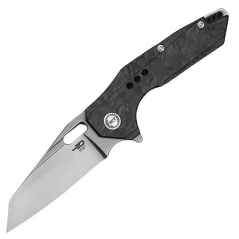 Nóż składany Bestech Nyxie 3 Grey Titanium / Marble Carbon Fiber, Bead Blasted / Stonewashed CPM S35VN by Todd Knife and Tool (B Bestech Knives