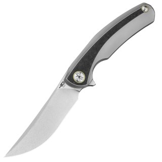 Nóż składany Bestech Sambac Grey Titanium / Marbled Carbon Fiber, Stonewashed / Satin MagnaCut by Ostap Hel (BT2402C) Bestech Knives
