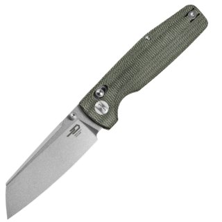 Nóż składany Bestech Slasher Green Micarta, Stonewashed D2 (BG56B-1) Bestech Knives