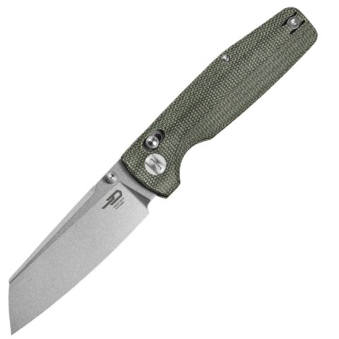 Nóż składany Bestech Slasher Green Micarta, Stonewashed D2 (BG56B-1) Bestech Knives