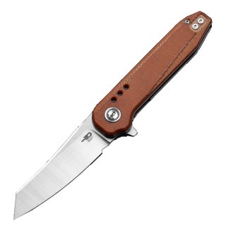 Nóż składany Bestech Syntax Natural Micarta, Stonewashed/Satin 14C28N by Todd Knife and Tool (BG40E) Bestech Knives