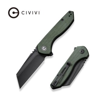 Nóż składany Civivi ExOne Green Canvas Micarta, Black Stonewashed Nitro-V by Brian Brown (C23036-3) Civivi by WE Knife