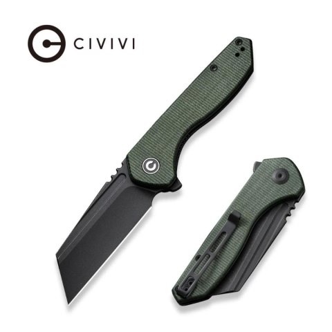 Nóż składany Civivi ExOne Green Canvas Micarta, Black Stonewashed Nitro-V by Brian Brown (C23036-3) Civivi by WE Knife