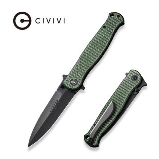 Nóż składany Civivi RS71 Green Canvas Micarta, Black Stonewashed Nitro-V by Robert Saniscalchi (C23025-3) Civivi by WE Knife