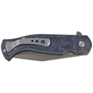 Nóż składany Fox Eastwood Tiger Denim Micarta, Coarse Stonewashed CPM S90V by Gudy Van Poppel (FX-524 MJ) FOX