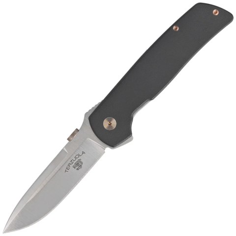 Nóż składany Fox Original Gangster Black Micarta, Satin MagnaCut by Bob Terzuola (FX-ATC-OG01 LMB) FOX