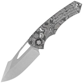 Nóż składany Heretic Pariah Manual White Camo Carbon Fiber, Stonewashed MagnaCut by Tony Marfione Jr. Heretic Knives