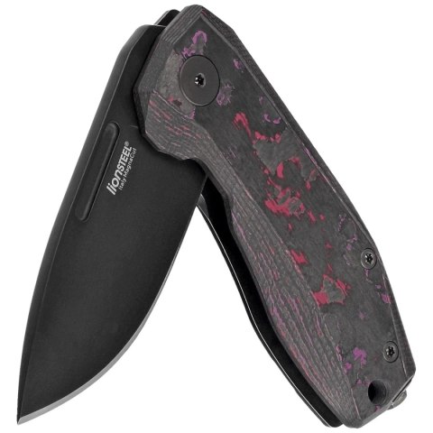 Nóż składany LionSteel Nano Purple Haze Fat Carbon, Old Black MagnaCut (NA01 PH) LionSteel