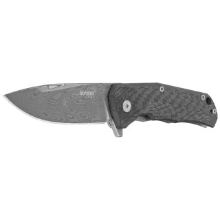 Nóż składany LionSteel T.R.E. Titanium/Carbon Fiber, Thor Damasteel Damascus by Molletta (TRE DT FC) LionSteel