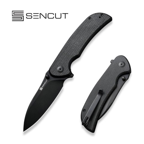 Nóż składany Sencut Borzam Black Canvas Micarta, Black 9Cr18MoV (S23077-3) Sencut by We Knife