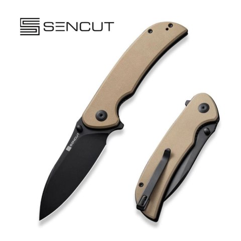 Nóż składany Sencut Borzam Tan G10, Black 9Cr18MoV (S23077-2) Sencut by We Knife