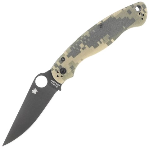 Nóż składany Spyderco Military 2 Digital Camo G10, Black DLC CPM S30V by Sal, Eric Glesser (C36GPCMOBK2) Spyderco Inc.