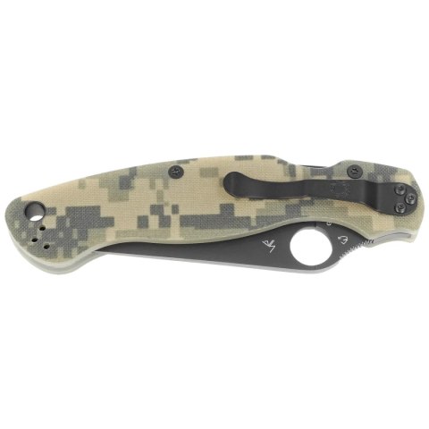 Nóż składany Spyderco Military 2 Digital Camo G10, Black DLC CPM S30V by Sal, Eric Glesser (C36GPCMOBK2) Spyderco Inc.