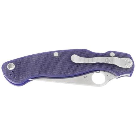 Nóż składany Spyderco Military 2 Dark Blue G10, Satin CPM S110V by Sal, Eric Glesser (C36GPDBL2) Spyderco Inc.
