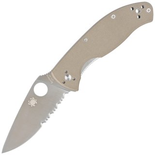 Nóż składany Spyderco Tenacious Brown G10, Satin CPM-M4 Combi by Eric Glesser (C122GBNM4PS) Spyderco Inc.
