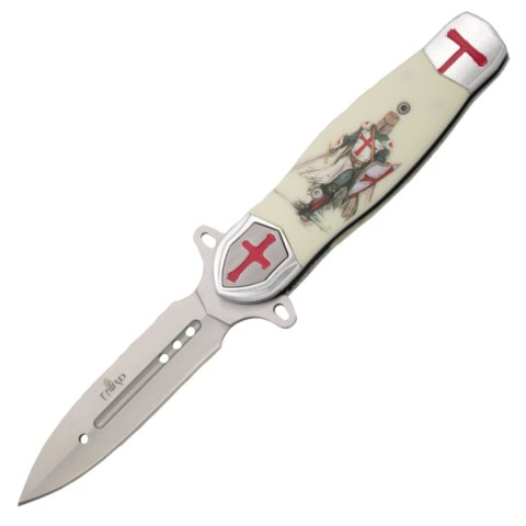 Nóż składany Third Decor Habitat Templar 1610 Gray Aluminium/White ABS, Satin 420 Decor Habitat
