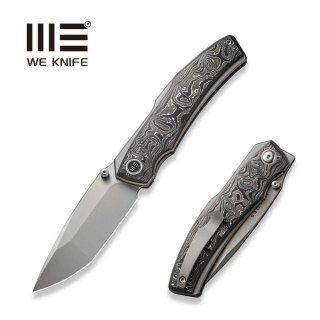 Nóż składany WE Knife Swordfin Titanium/Aluminum Foil Carbon Fiber, Silver Bead Blasted CPM 20CV by Thys Meades (WE23067-3) WE Knife