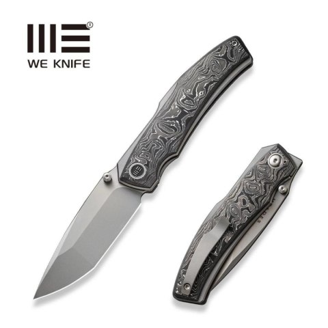 Nóż składany WE Knife Swordfin Titanium/Aluminum Foil Carbon Fiber, Silver Bead Blasted CPM 20CV by Thys Meades (WE23067-3) WE Knife
