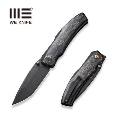 Nóż składany WE Knife Swordfin Titanium/Shredded Carbon Fiber, Black Stonewashed CPM 20CV by Thys Meades (WE23067-2) WE Knife