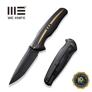 Nóż składany WeKnife 601X LE No 005/150 Black Titanium, Black Stonewashed CPM 20CV (WE01J-1) WE Knife