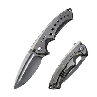 Nóż składany WeKnife Nexusia LE No 051/158 Gray Titanium, Polished Gray CPM 20CV (WE22044-6) WE Knife
