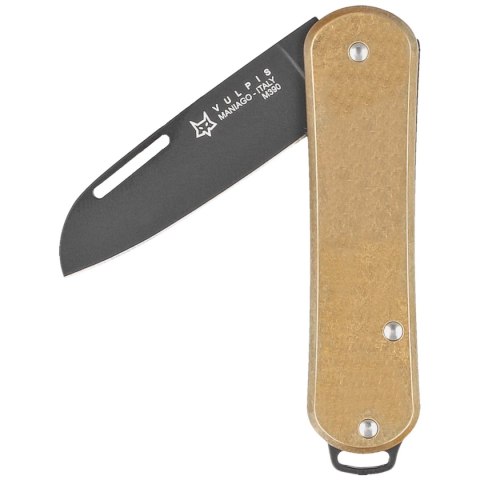 Scyzoryk Fox Vulpis Brass, Black Top Shield M390 (FX-VP108 OTB) FOX