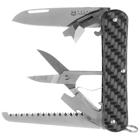 Scyzoryk Fox Vulpis SF5 Carbon Fiber 3K, Polished M390 (FX-VP130-SF5 CFF) FOX