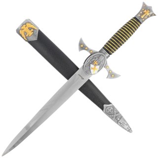 Sztylet Decor Habitat Templar Dagger, Black/Gold ABS, Satin Stainless Steel (S0298) Decor Habitat